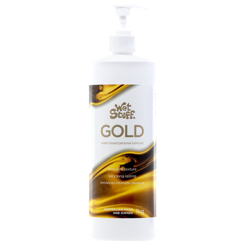 Wet Stuff Gold - 1kg Pump - Water Based Lubricant - 1 kg Pump Bottle - Image 1