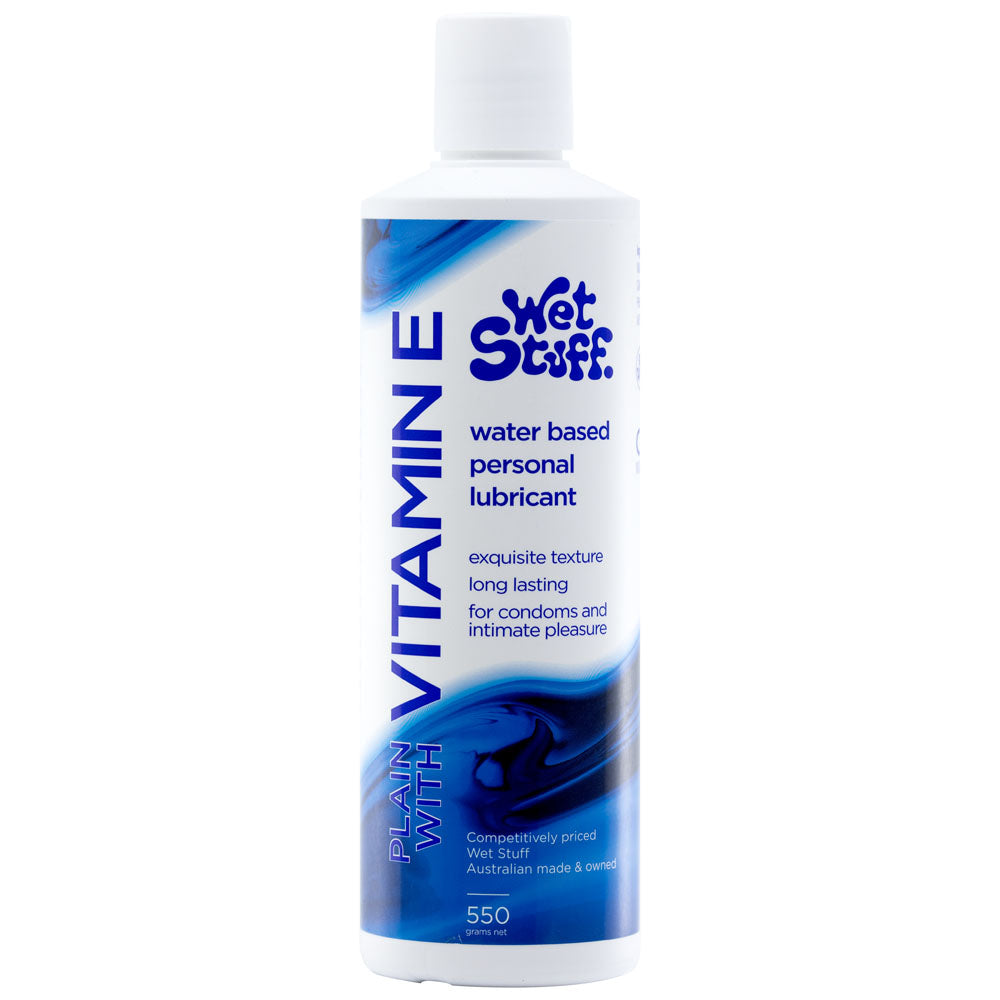 Wet Stuff Plain - 550g Disktop - Water Based Lubricant with Vitamin E - 550 gram Bottle - Image 1