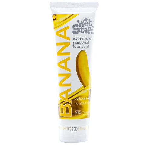 Wet Stuff Banana - 100g Tube - Banana Flavoured Water Based Lubricant - 100 gram Tube - Image 1