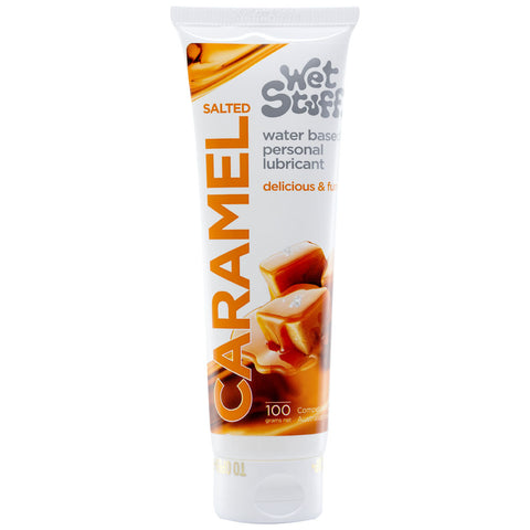 Wet Stuff Salted Caramel - 100g Tube - Salted Caramel Flavoured Water Based Lubricant - 100 gram Tube - Image 1
