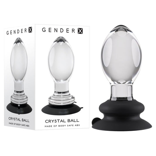 Gender X Crystal Ball - Clear Glass 13.6 cm Butt Plug