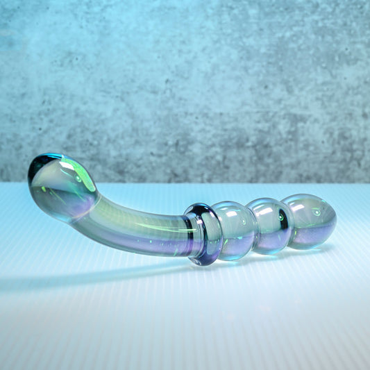 Gender X LUSTROUS GALAXY WAND - Blue/Violet Glass Double Ended