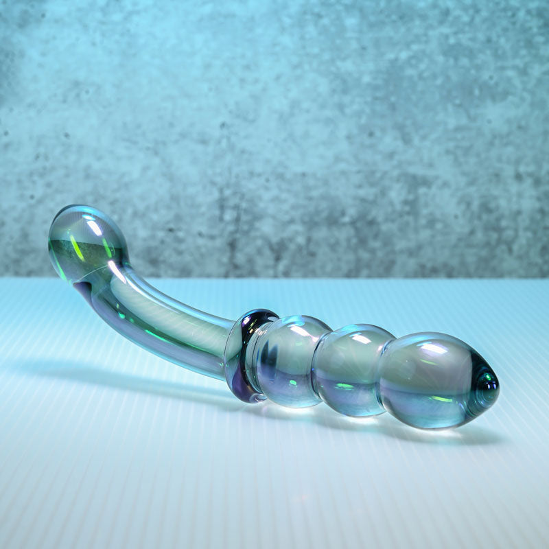 Gender X LUSTROUS GALAXY WAND - Blue/Violet Glass Double Ended