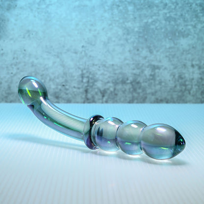 Gender X LUSTROUS GALAXY WAND - Blue/Violet Glass Double Ended
