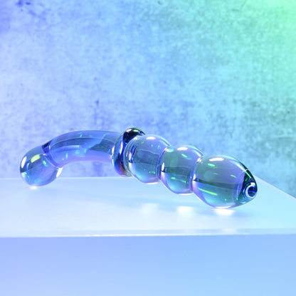 Gender X LUSTROUS GALAXY WAND - Blue/Violet Glass Double Ended