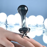 Gender X BLOW POP - Black 12.8 cm Glass Plug with Ring Pull - Image 3