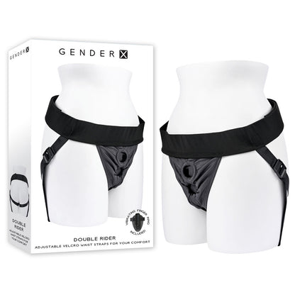 Gender X DOUBLE RIDER - Black Adjustable Strap-On Harness