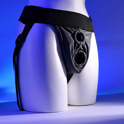 Gender X DOUBLE RIDER - Black Adjustable Strap-On Harness