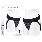 Gender X DOUBLE RIDER - Black Adjustable Strap-On Harness (No Probe Included) - Image 1