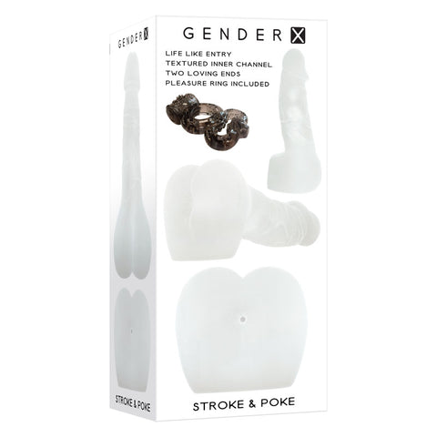 Gender X STROKE & POKE - Clear 20 cm Stroker Dong - Image 1