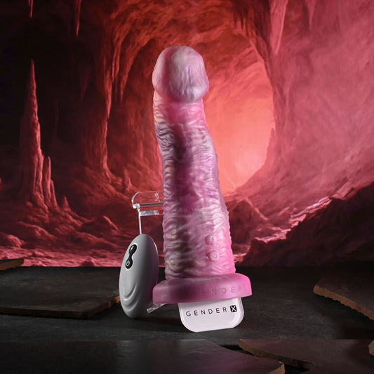 Gender X WHIMSICAL - Pink Vibrating Fantasy Dildo