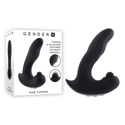 Gender X MAD TAPPER - Black Double Tapping Vibrating Massager