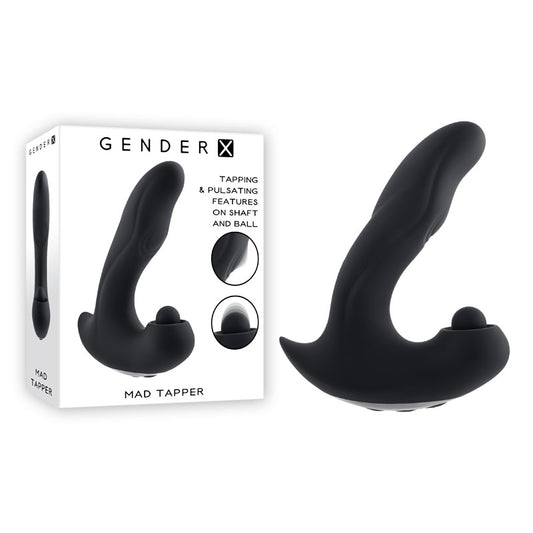 Gender X MAD TAPPER - Black Double Tapping Vibrating Massager