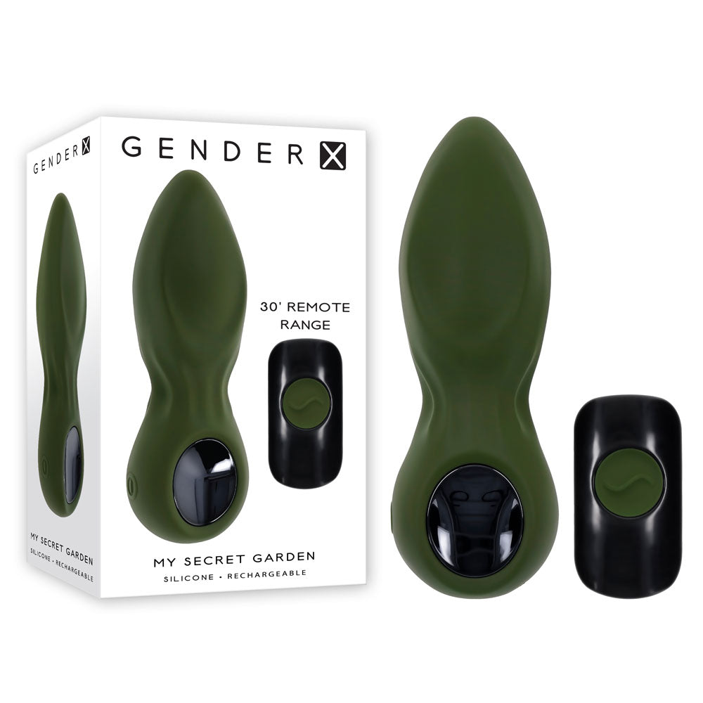 Gender X MY SECRET GARDEN - Green 14.6 cm Vibrating Butt Plug