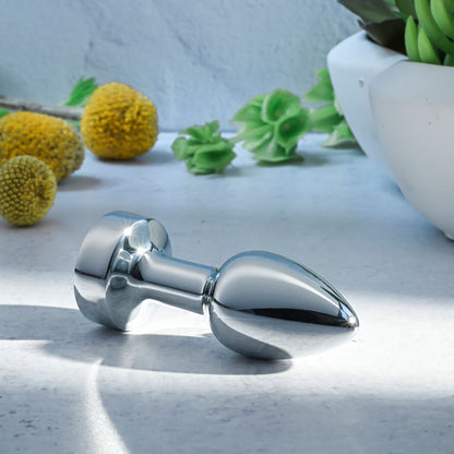 Gender X ROCKIN METAL PLUG MINI - Chrome Vibrating Mini Butt Plug