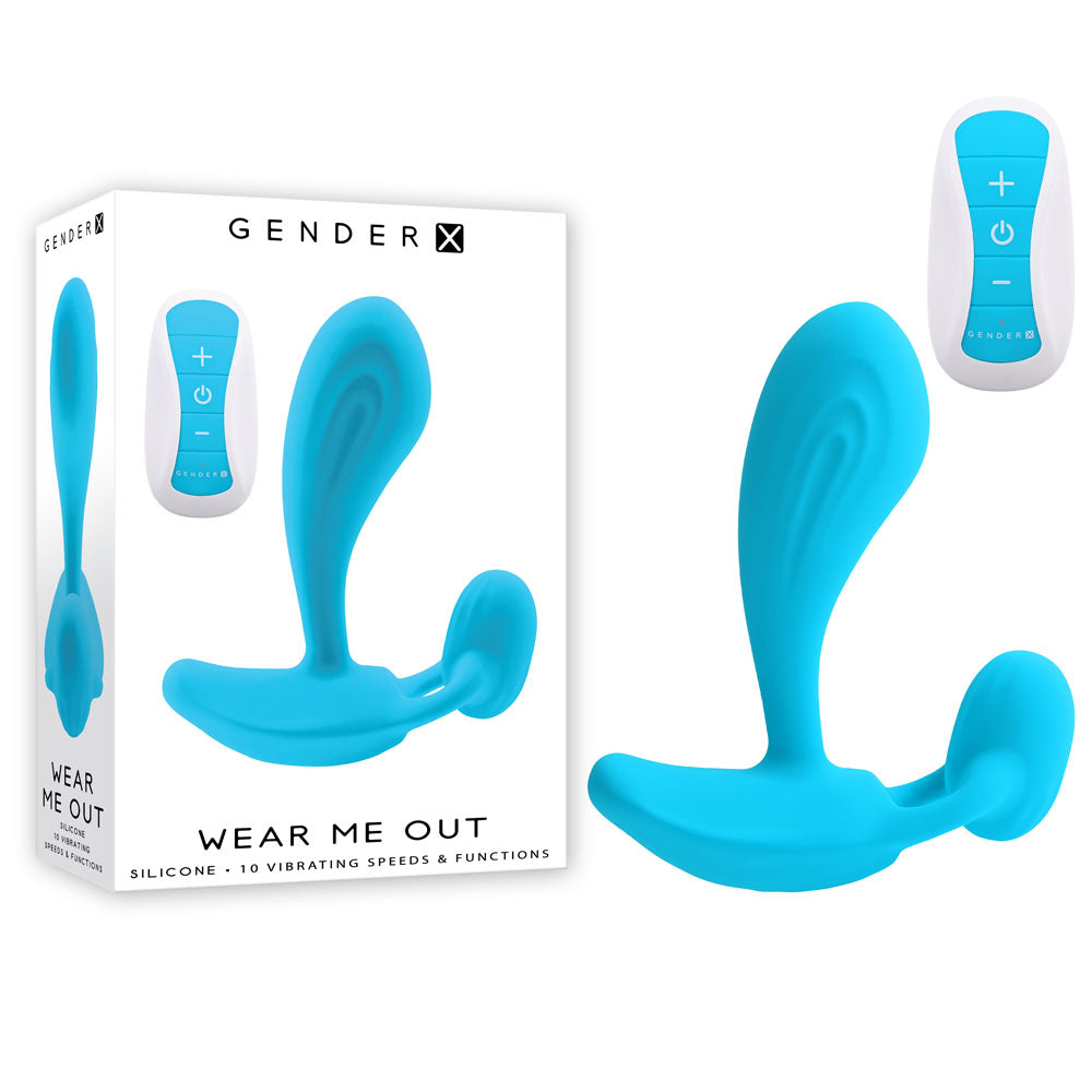 Gender X WEAR ME OUT - Blue 11.1 cm Wearable Vibrator