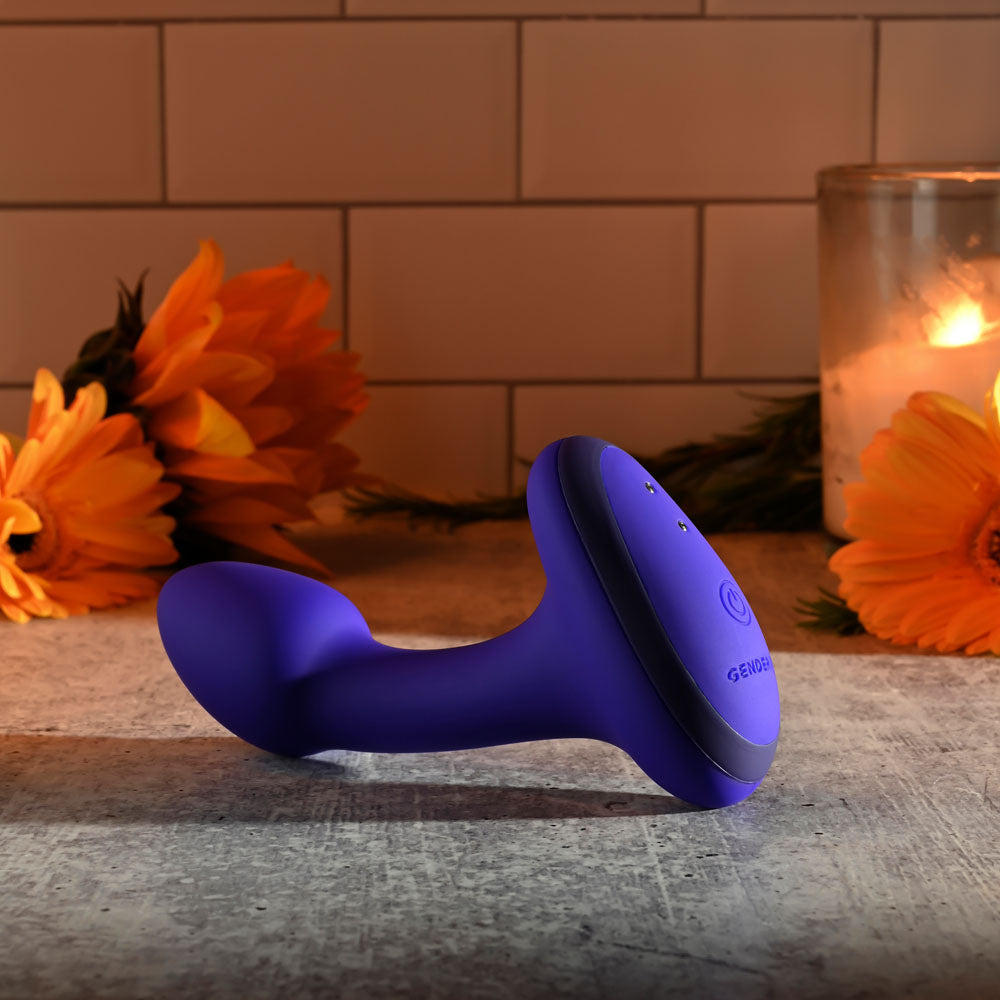 Gender X ANYBODYS PLUG - Blue 11.4 cm Vibrating Butt Plug