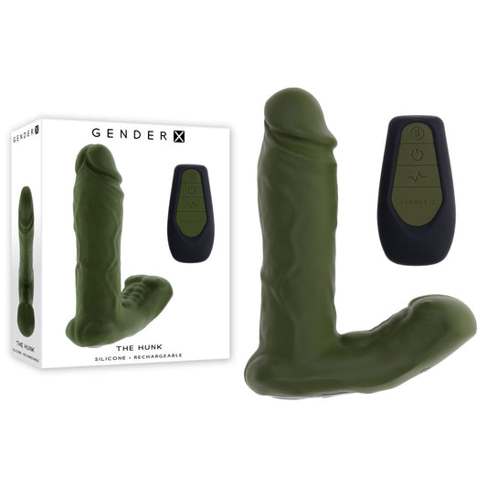 Gender X THE HUNK - Green 15.2 cm Thrusting Vibrator