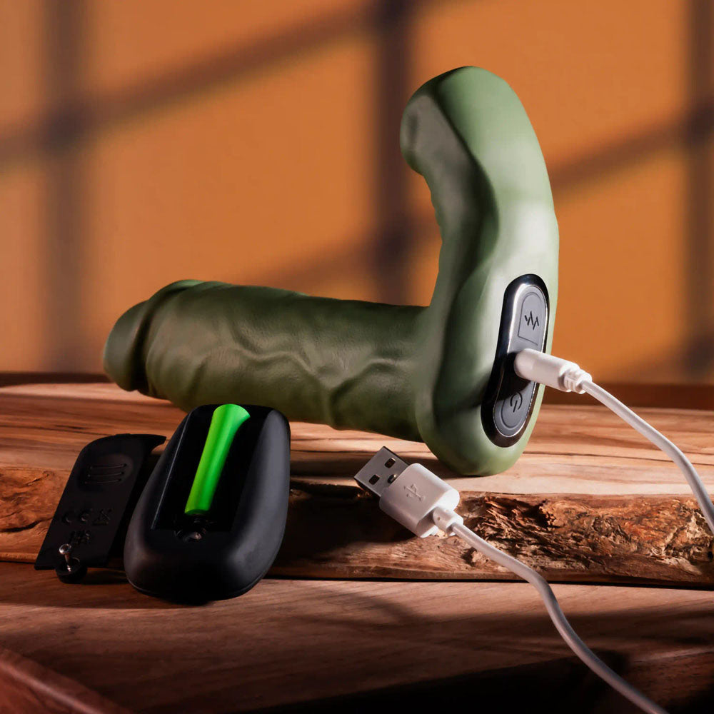 Gender X THE HUNK - Green 15.2 cm Thrusting Vibrator
