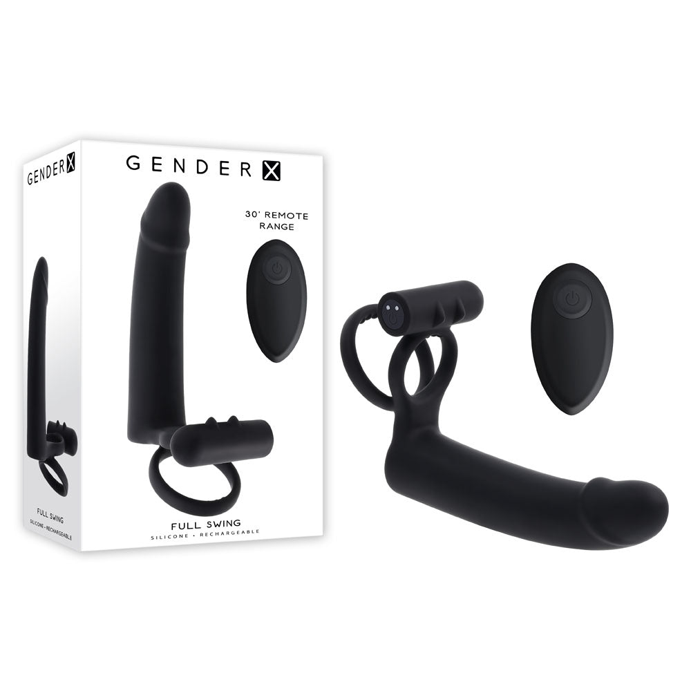 Gender X FULL SWING - Black Vibrating Cock Ring