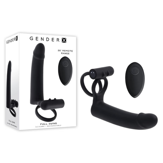 Gender X FULL SWING - Black Vibrating Cock Ring