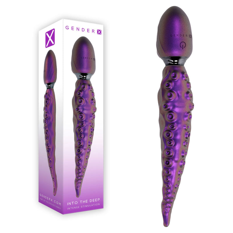 Gender X INTO THE DEEP - Purple 21.7 cm USB Rechargeable Tentacle Fantasy Massage Wand