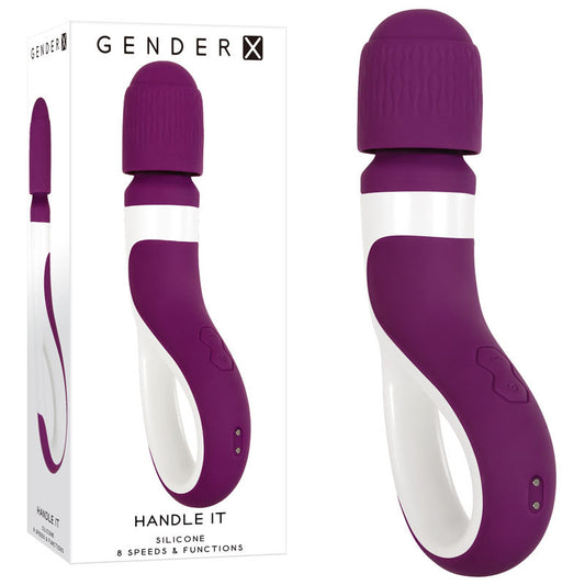 Gender X HANDLE IT Purple/White Rechargeable Wand Massager