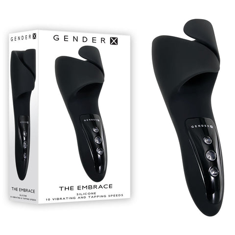Gender X THE EMBRACE - Black USB Rechargeable Male Vibrator - Image 1