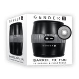 Gender X BARREL OF FUN - Black USB Rechargeable Stroker - Image 1