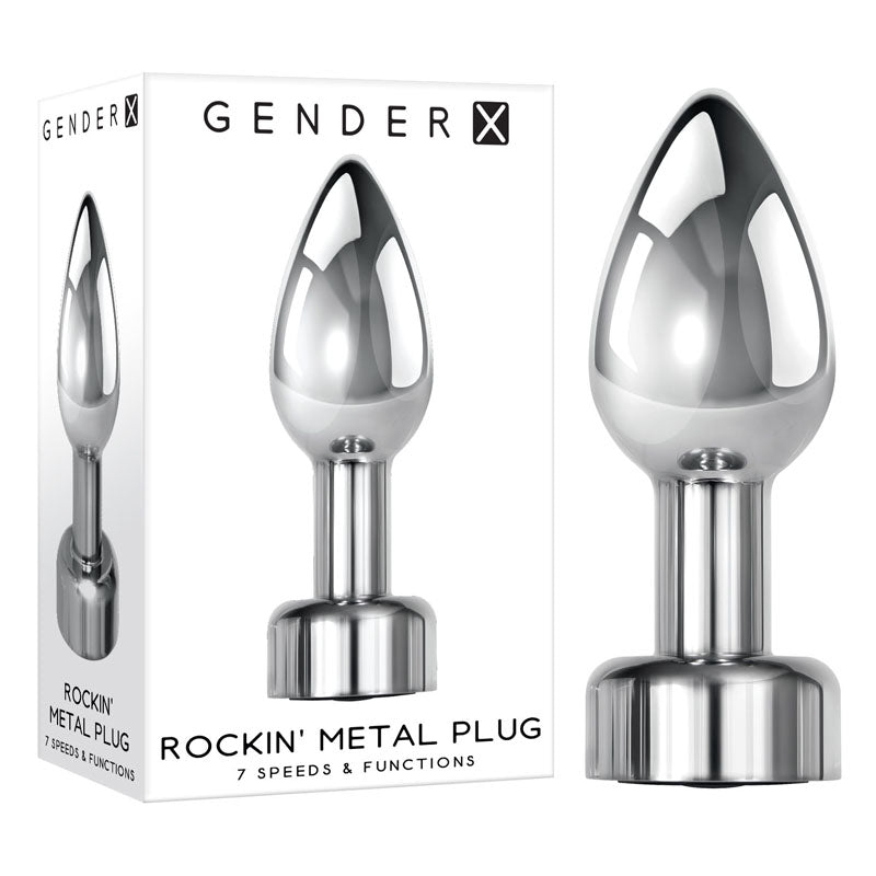Gender X ROCKIN' METAL PLUG - Metallic 9.3 cm Butt Plug