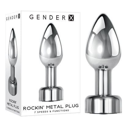 Gender X ROCKIN' METAL PLUG - Metallic 9.3 cm Butt Plug