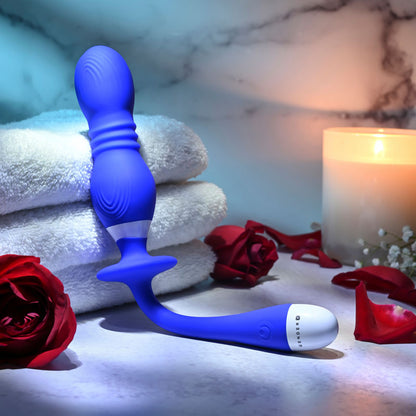 Gender X PLAY BALL - Blue 25 cm Thrusting & Vibrating Orbs
