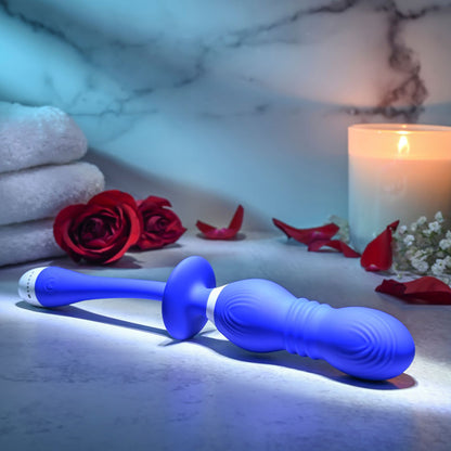Gender X PLAY BALL - Blue 25 cm Thrusting & Vibrating Orbs