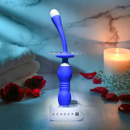 Gender X PLAY BALL - Blue 25 cm Thrusting & Vibrating Orbs