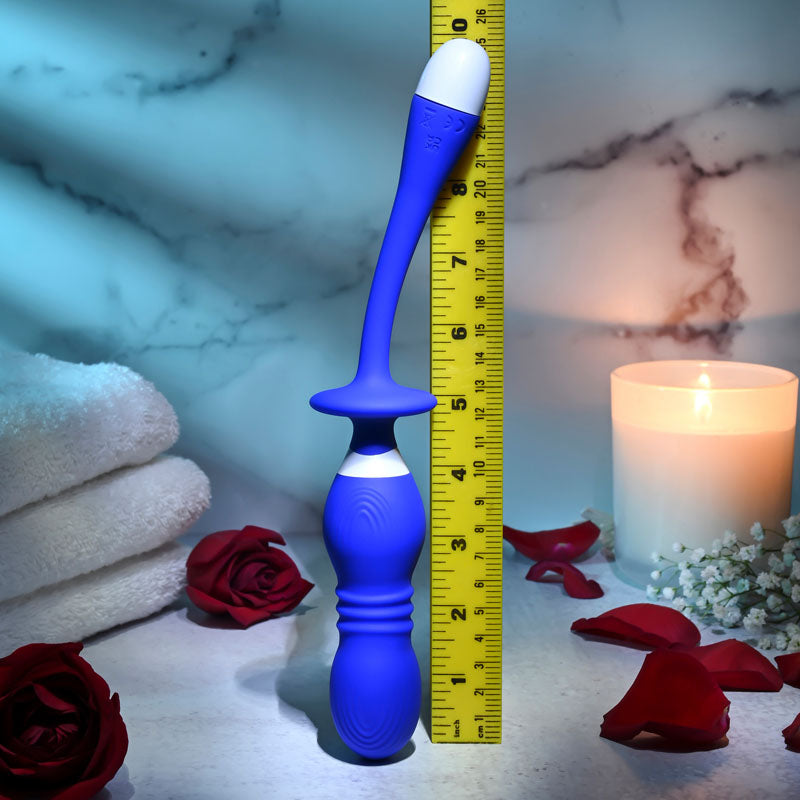 Gender X PLAY BALL - Blue 25 cm Thrusting & Vibrating Orbs