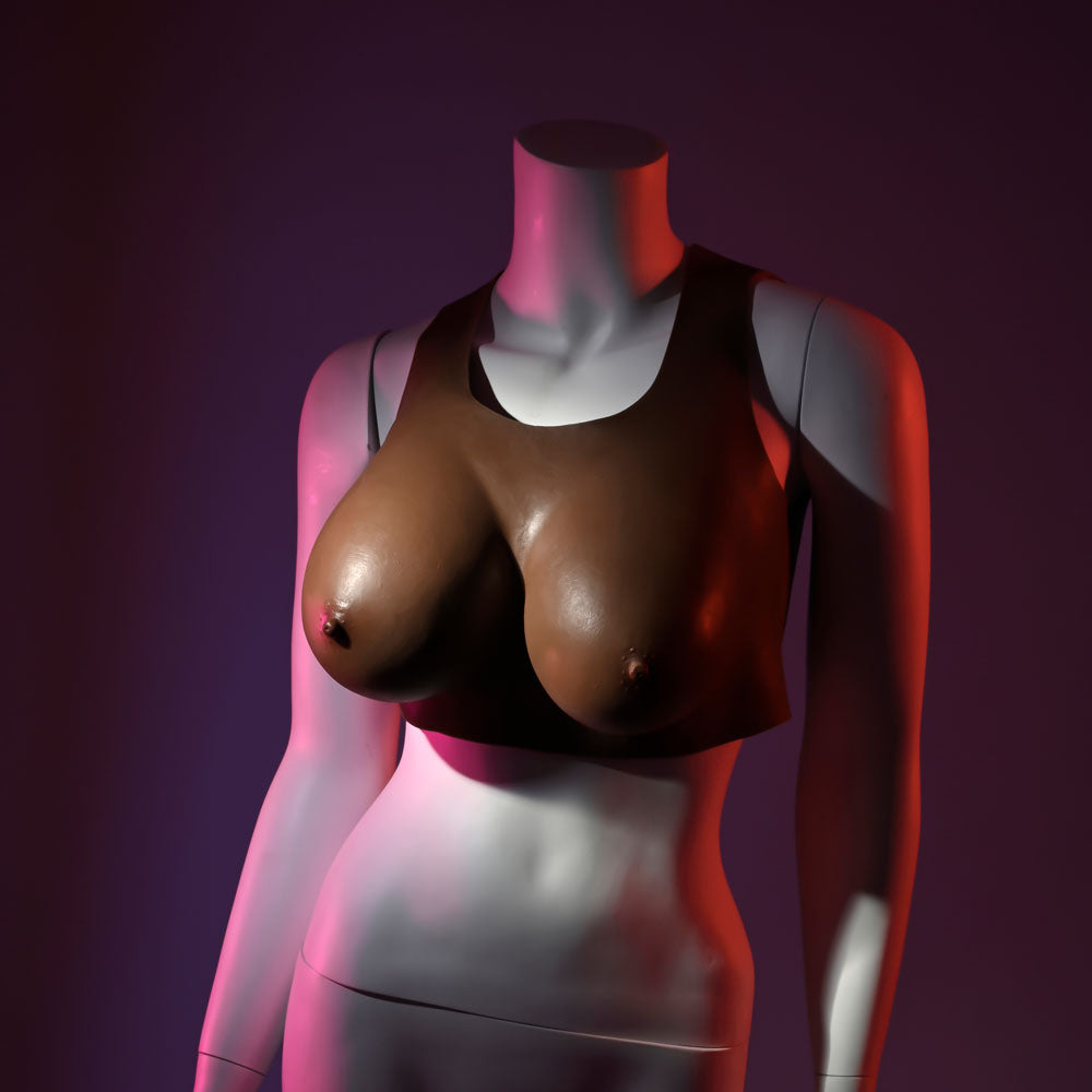 Gender X UNDERGARMENTS - PLATE D-CUP - Dark - Brown Wearable Breasts