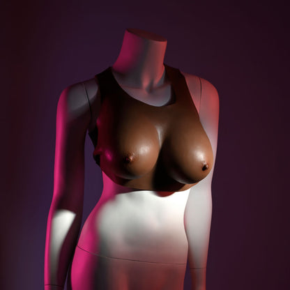 Gender X UNDERGARMENTS - PLATE D-CUP - Dark - Brown Wearable Breasts