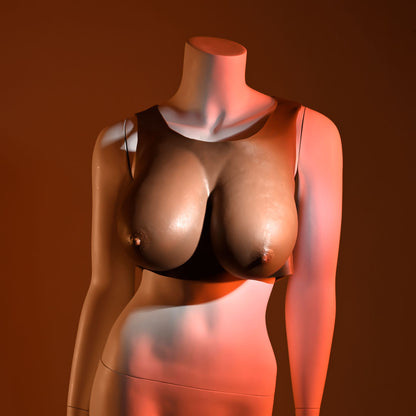 Gender X UNDERGARMENTS - PLATE E-CUP - Dark - Brown Wearable Breasts