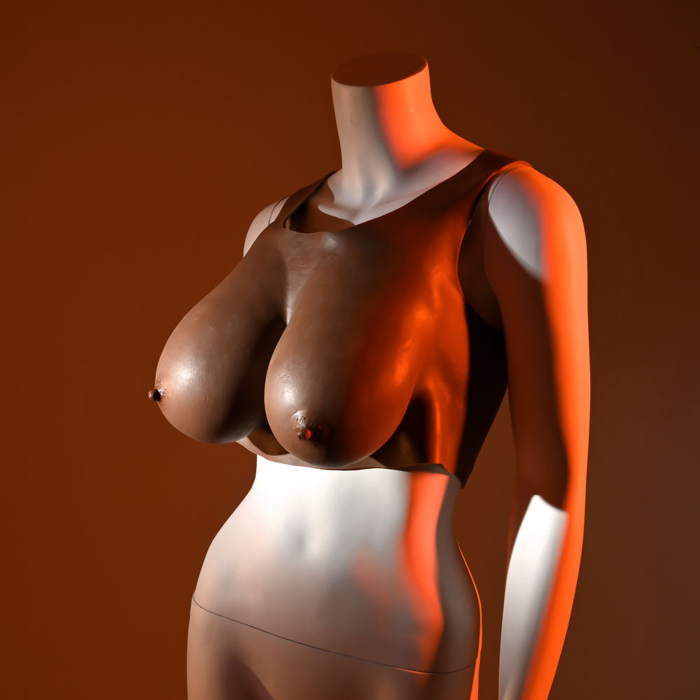 Gender X UNDERGARMENTS - PLATE E-CUP - Dark - Brown Wearable Breasts