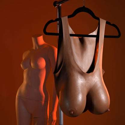 Gender X UNDERGARMENTS - PLATE E-CUP - Dark - Brown Wearable Breasts