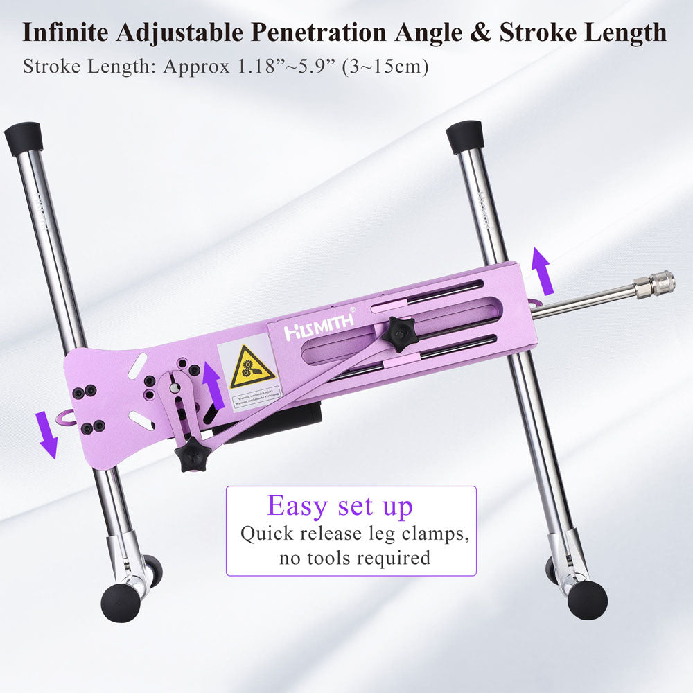 Hismith Premium 3.0 Sex Machine - Pink Mains Powered Sex Machine