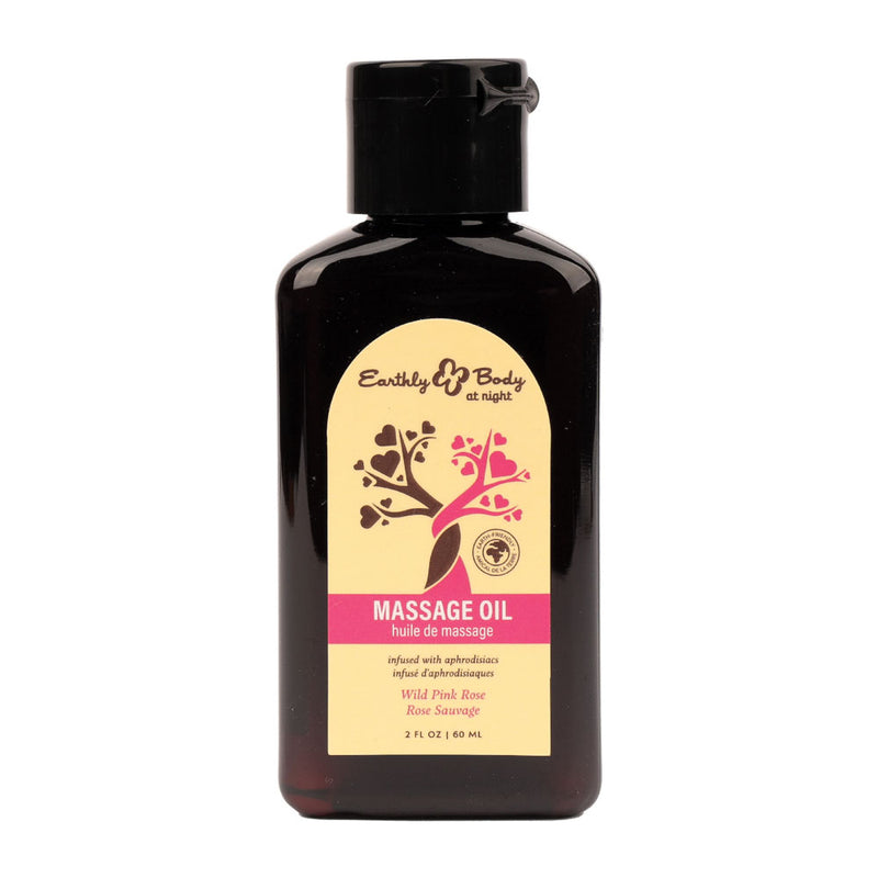 EB Aphrodisiac Massage Oil WILD PINK ROSE - 60 ml - Wild Pink Rose Scented Massage Oil - 60 ml Bottle