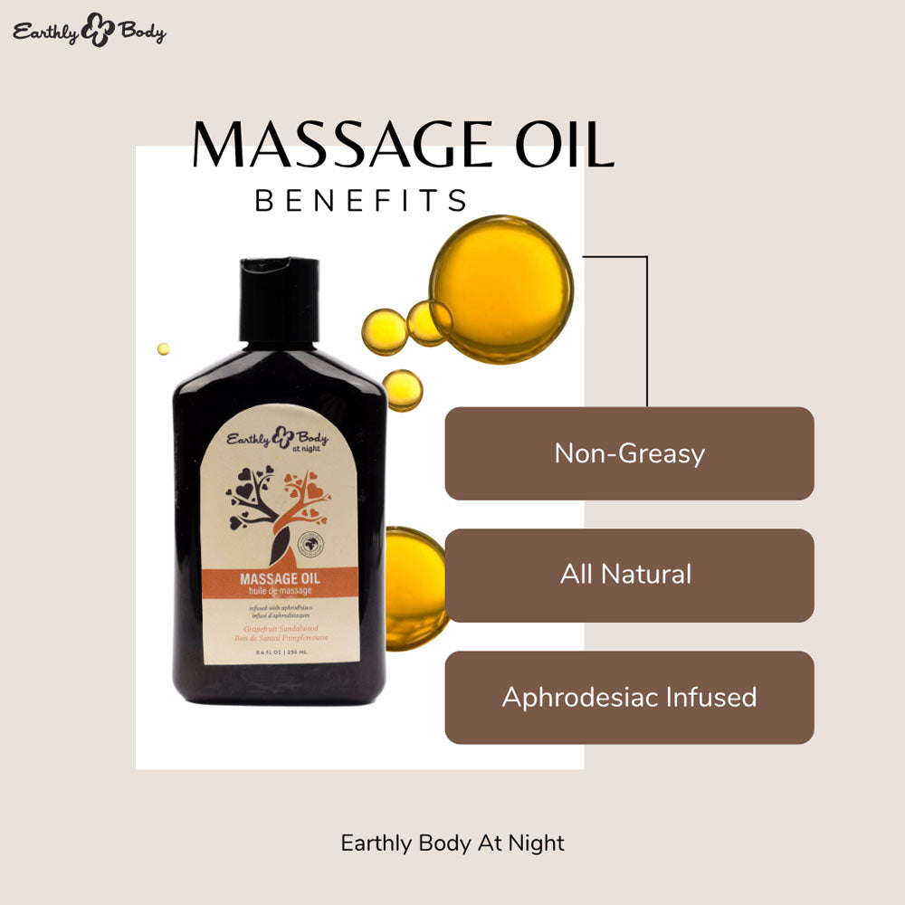 EB Aphrodisiac Massage Oil GRAPEFRUIT SANDALWOOD - 60 ml - Grapefruit