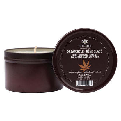 Hemp Seed 3-In-1 Massage Candle - Dreamsicle - 170 g