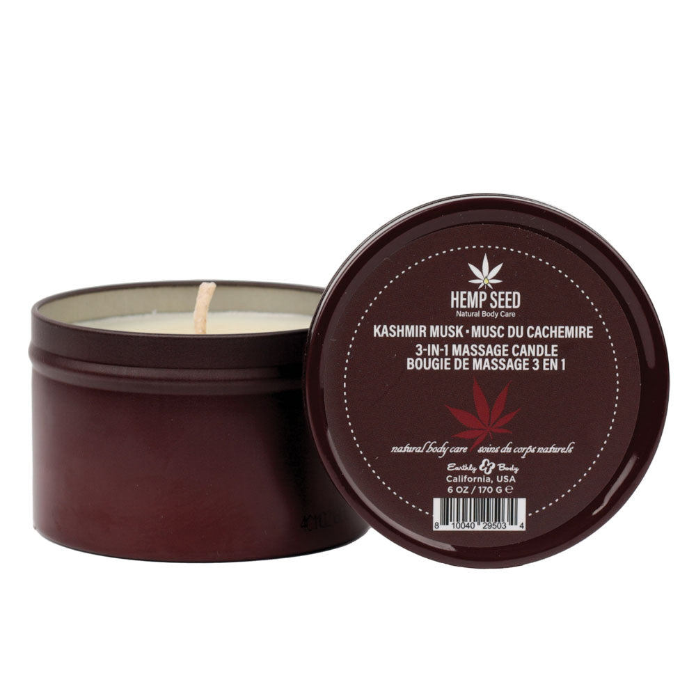 Hemp Seed 3-In-1 Massage Candle - Kashmir Musk - 170 g