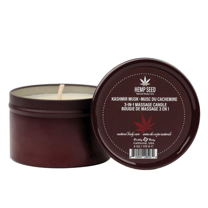 Hemp Seed 3-In-1 Massage Candle - Kashmir Musk - 170 g