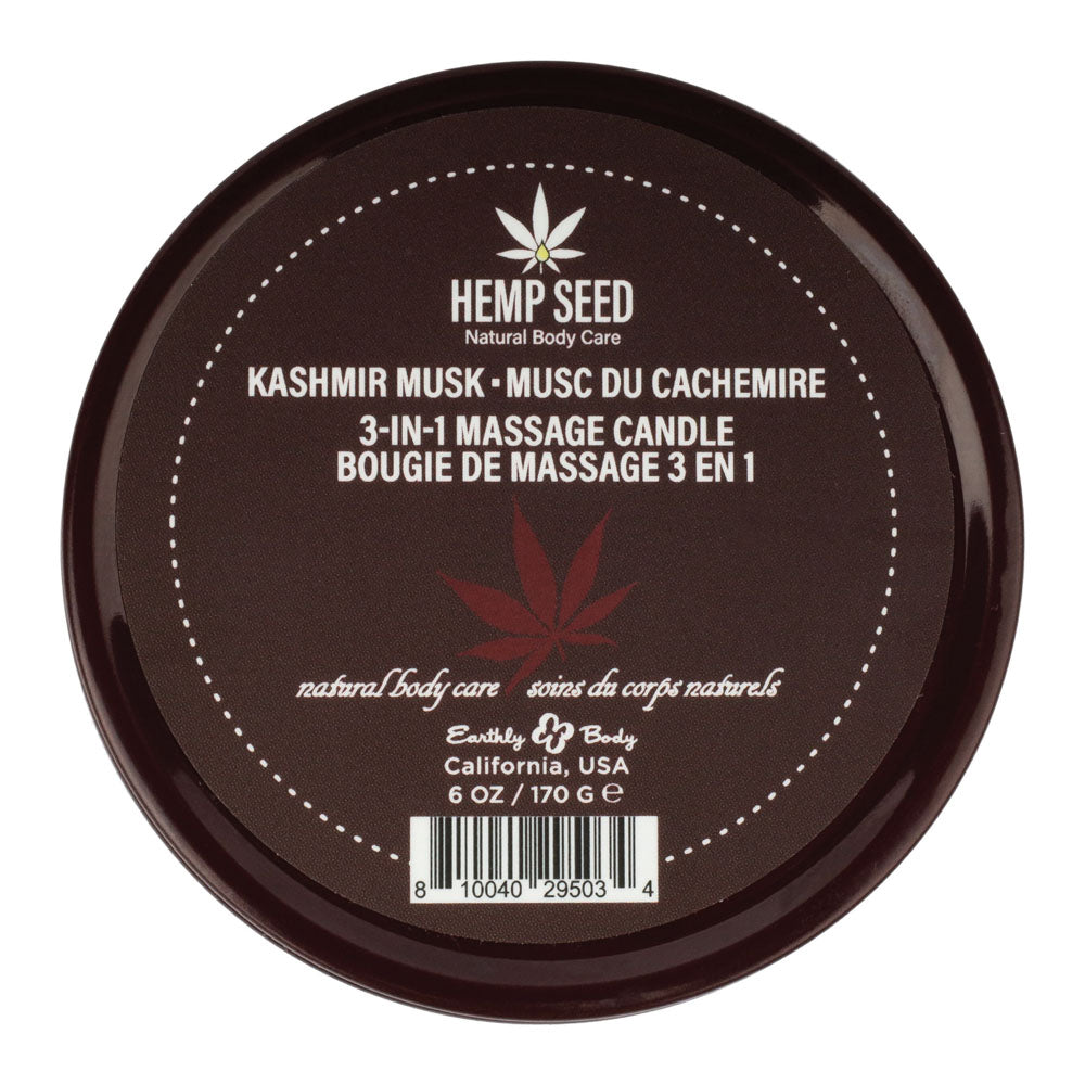 Hemp Seed 3-In-1 Massage Candle - Kashmir Musk - 170 g