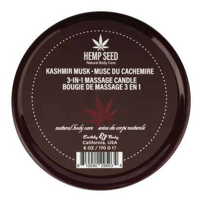 Hemp Seed 3-In-1 Massage Candle - Kashmir Musk - 170 g