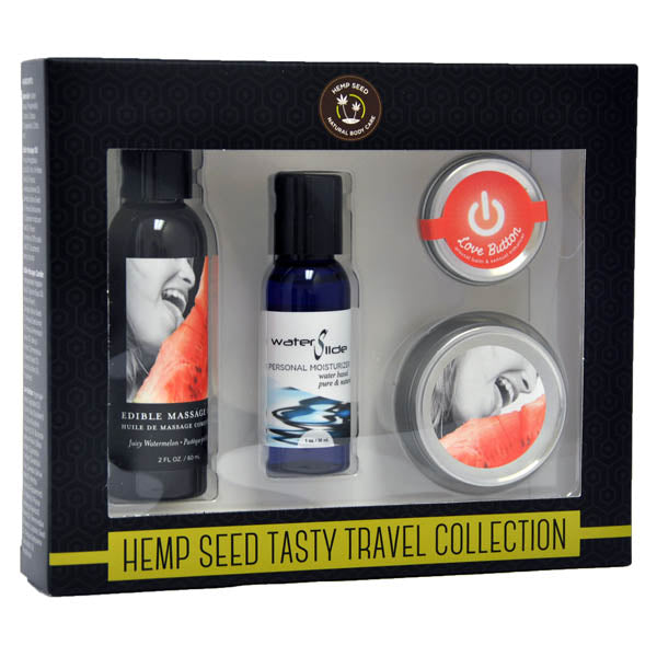 Hemp Seed Tasty Travel Collection - Watermelon Scented Lotion Kit - 4 Piece Set - Image 1