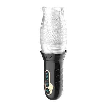 Adam & Eve Adam's Gawk Gawk - Clear USB Rechargeable Rotating Masturbator